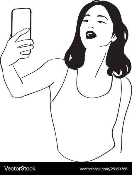 Силуэт селфи