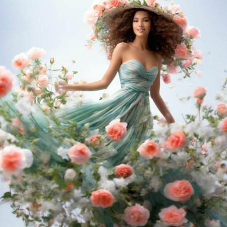 Девушка с цветам