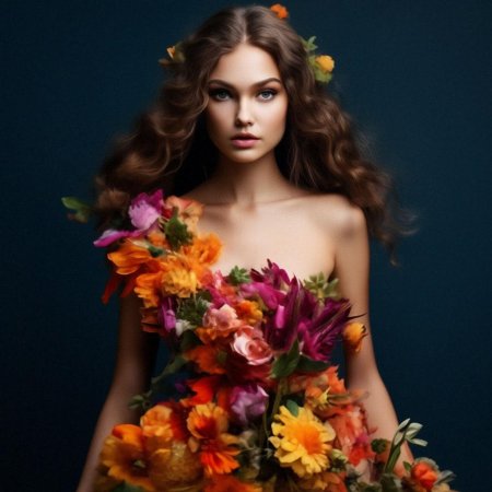 Красивая девушка в платье