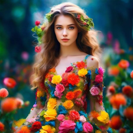 Красивая девушка в платье