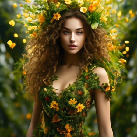 Красивая девушка в платье