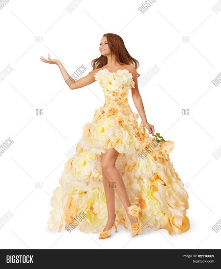Платье из цветов клипарт