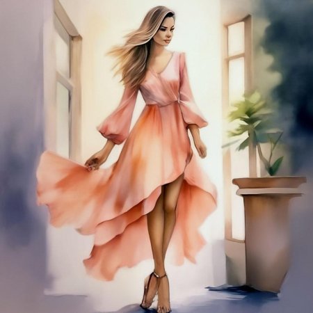 Нежное платье