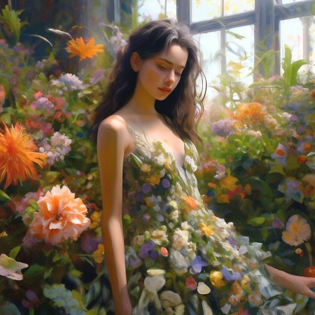 Красивая девушка в платье