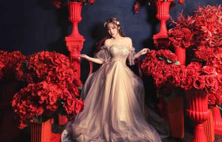 Девушка в длинном платье