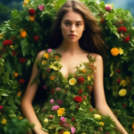 Красивая девушка в платье