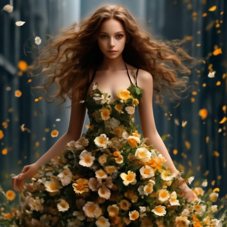 Красивая девушка в платье