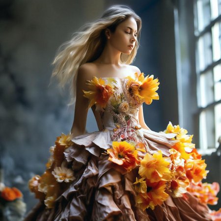 Девушка в красивом платье