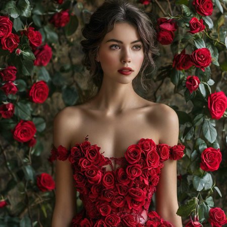 Платье розы