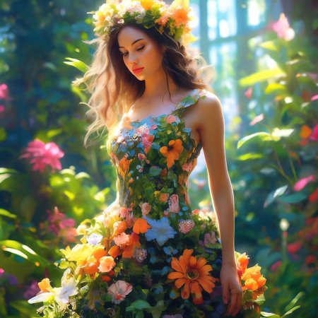 Платье с цветами