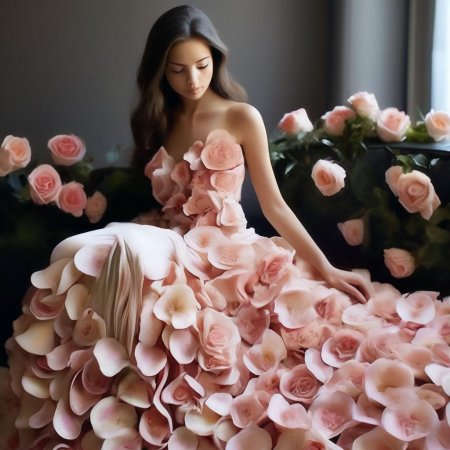 Платье с розой