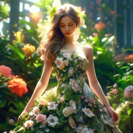 Девушка в красивом платье