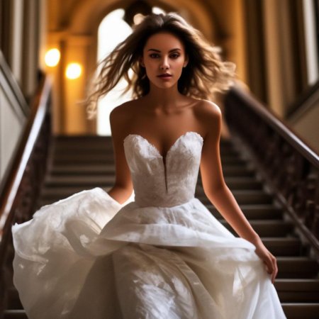 Девушка в свадебном платье