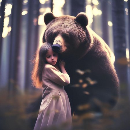 Девушка и медведь