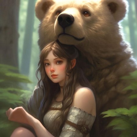 Девочка с медведем