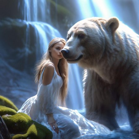 Медведь и девушка