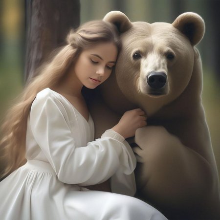 Медведь и девушка