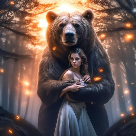 Медведь и девушка