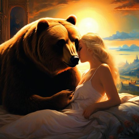 Медведь и девушка