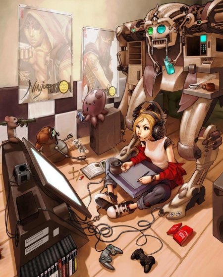 Девушка геймер