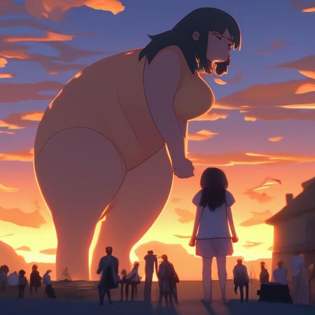 Аниме гигантская девушка