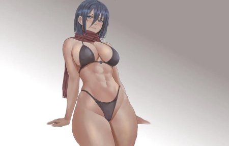 Аниме девушки в купальниках с гигантскими сиськами