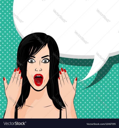 Девушка в шоке рисунок