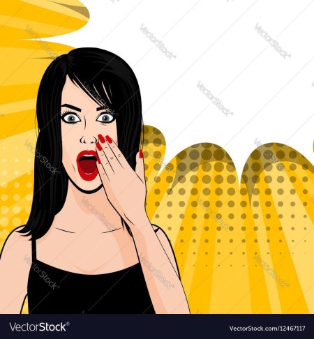 Поп арт девушка брюнетка