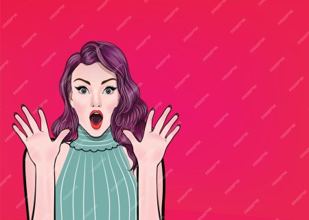 Девушка удивление