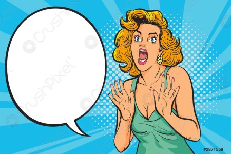 Поп арт девушка в очках