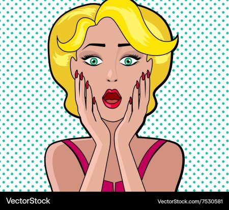 Удивленная девушка