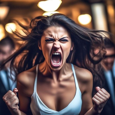 Девушка в гневе