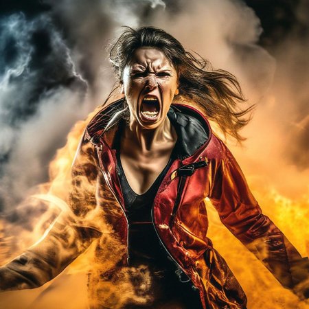 Девушка злость