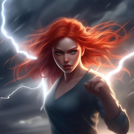 Красноволосая девушка