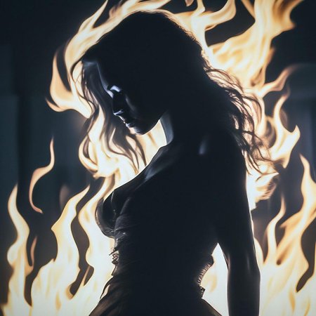 Горящая девушка