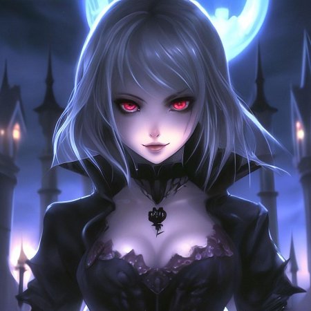 Аниме девушка вампирша