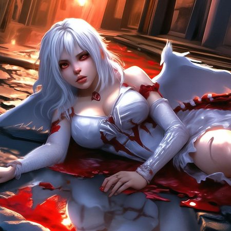 Аниме девушки вампиры с белыми волосами