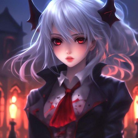 Девушка вампир аниме