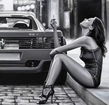 Девушка в машине