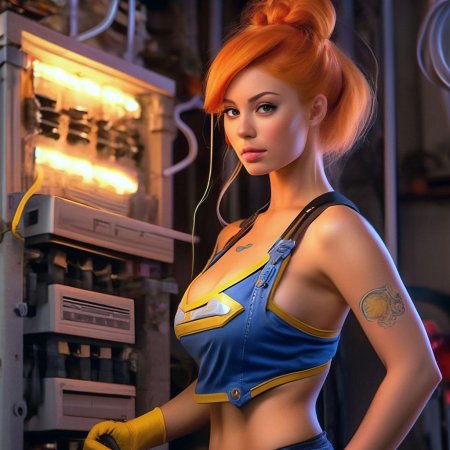 Девушка электрик