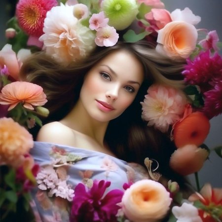 Женщина в цветах