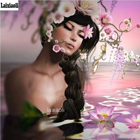 Девушка с лотосом