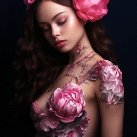 Портрет девушки с цветком