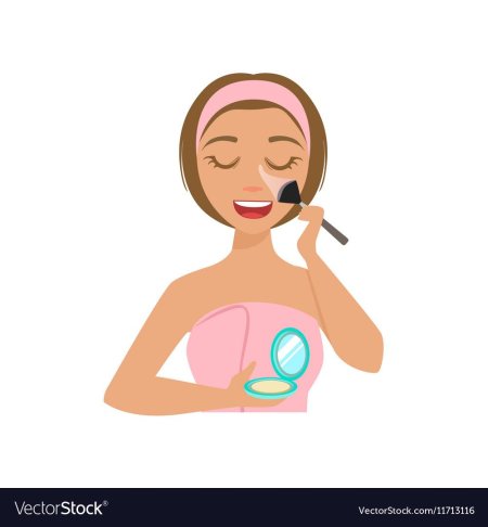 Мультяшное лицо с косметикой