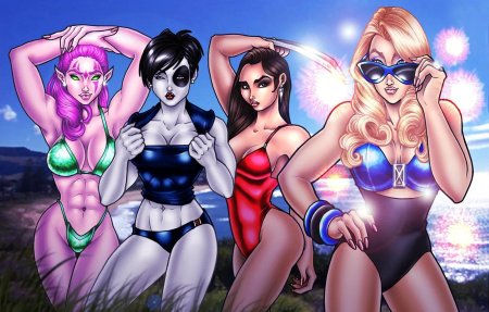 Девушка в купальнике из комиксов