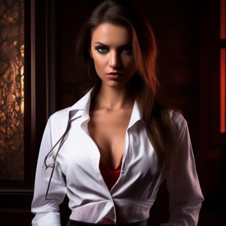 Девушка в расстегнутой рубашке