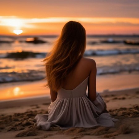 Девушка на берегу моря