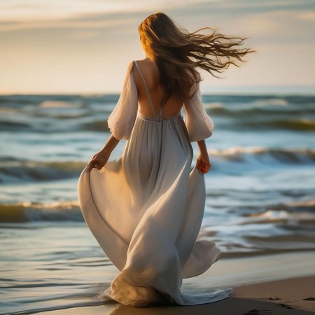 Девушка на берегу моря