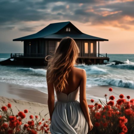 Красивые дома на берегу моря