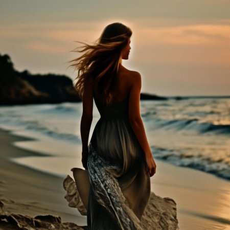 Море девушка